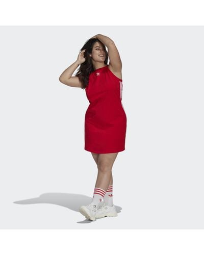adidas Adicolor Classics Tight Summer Dress (plus Size) - Red