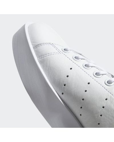 adidas Leather Stan Smith Bold Shoes in White | Lyst