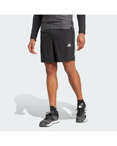 adidas Gym+ Training 3-Stripes Woven Shorts - Black