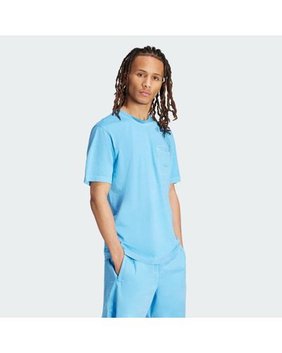 adidas Trefoil Essentials + Dye Pocket T-shirt - Blue