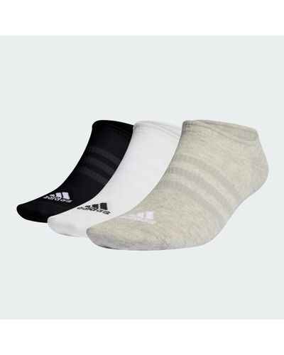 adidas Thin And Light No-Show Socks 3 Pairs - Black