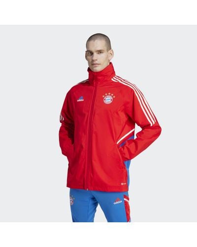 adidas Fc Bayern Condivo 22 Rain Jacket - Red