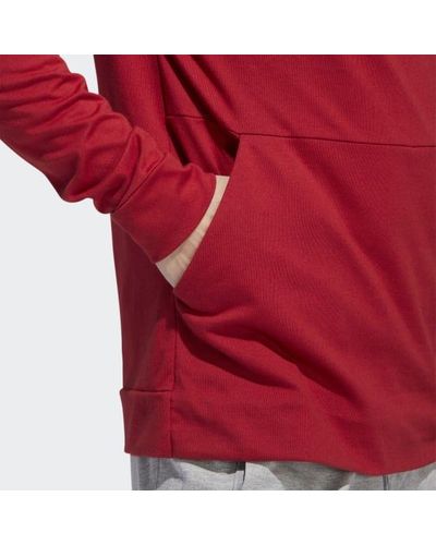adidas Cotton Hoodie in Burgundy (Red) for Men - Lyst