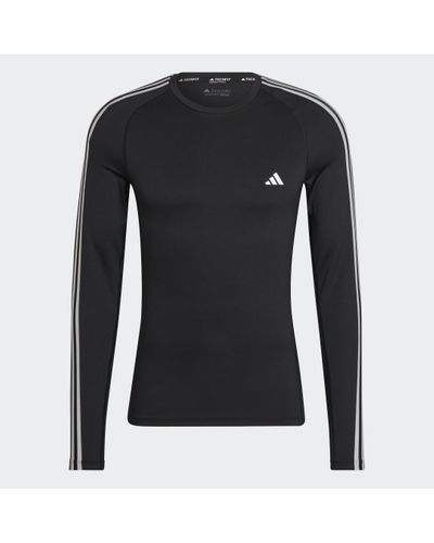 adidas Shirt Met Lange Mouwen Model Tf 3s Ls Tee - Zwart