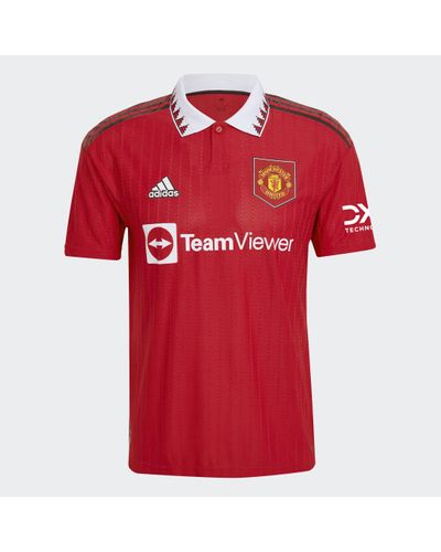 adidas Manchester United 22/23 Home Authentic Jersey - Red