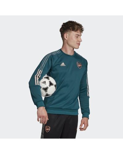adidas Arsenal Travel Sweatshirt in Green for Men - Lyst