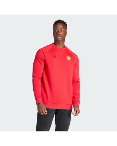 adidas Manchester United Essentials Trefoil Sweatshirt - Rood
