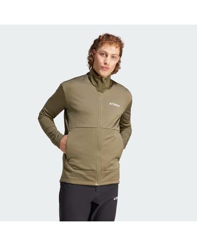 adidas Terrex Multi Light Fleece Full-Zip Jacket - Green