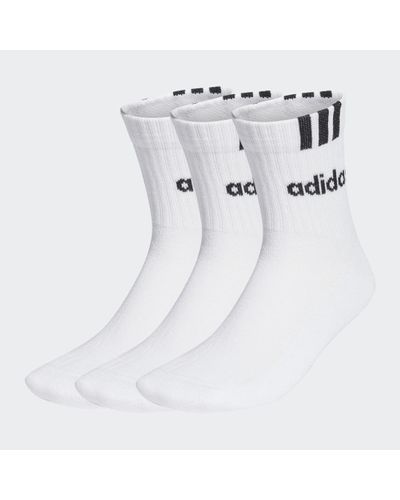 adidas 3-stripes Linear Gevoerde Sokken 3 Paar - Wit