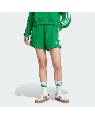 adidas 3-Stripes French Terry Shorts - Green
