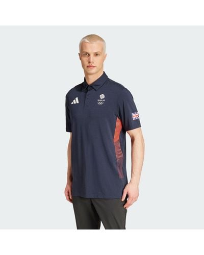 adidas Team Gb Golf Polo Shirt - Blue