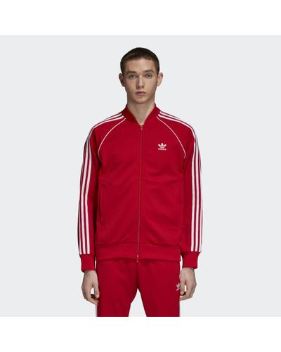 adidas Sst Track Jacket in Scarlet (Red) for Men - Lyst