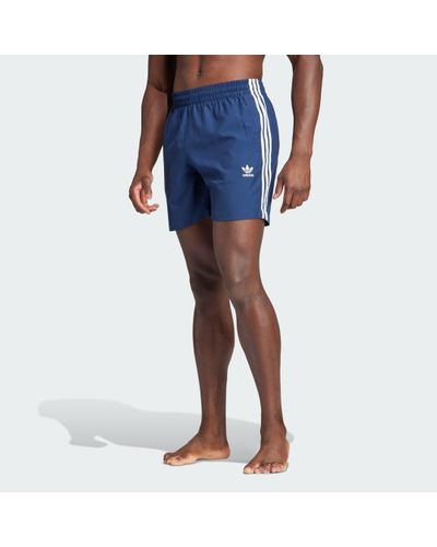 adidas Originals Adicolor 3-stripes Swim Korte Broeken - Blauw