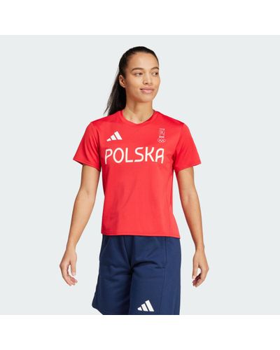 adidas Poland Hiit Training T-Shirt - Red