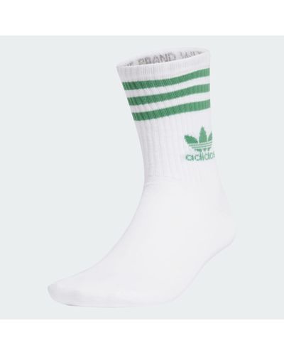 adidas Mid Cut Crew Socks 3 Pairs - Green