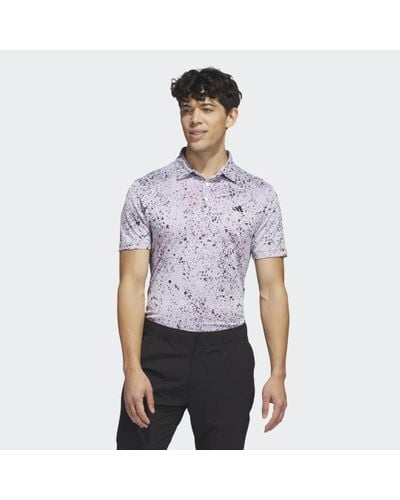 adidas Jacquard Golf Polo Shirt - Purple