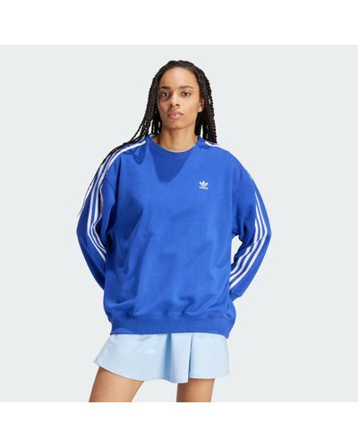 adidas 3-stripes Oversized Sweatshirt - Blauw