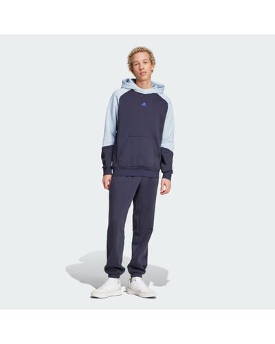 adidas Sportswear Fleece Colorblock Track Suit - Blue