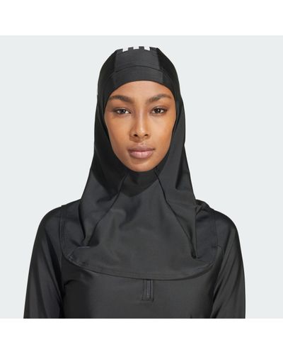 adidas 3-Stripes Swim Hijab - Black