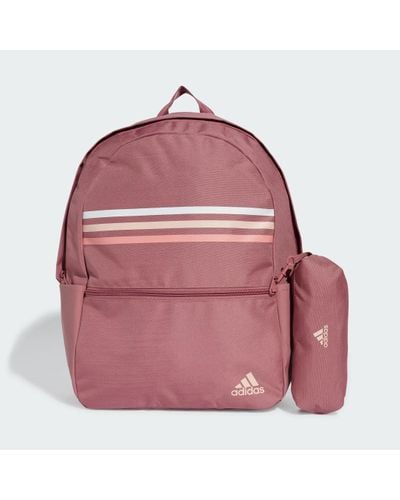 adidas Classic Horizontal 3-Stripes Backpack - Pink
