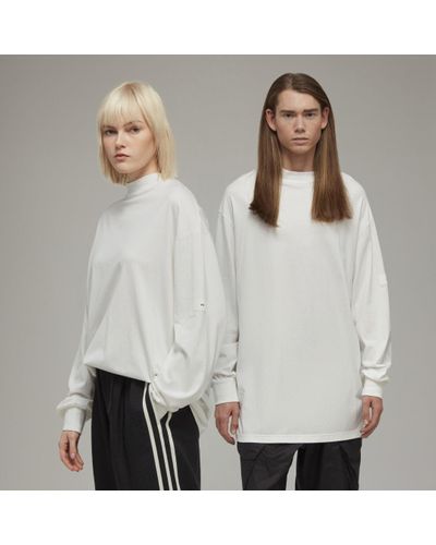adidas Y-3 Mock Neck Long-Sleeve Top - White