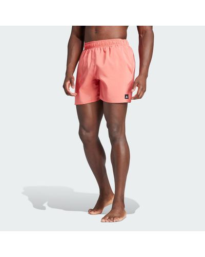 adidas Solid Clx Short-length Swim Shorts - Pink