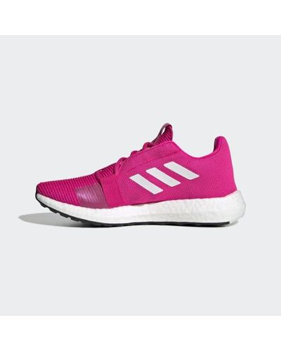 adidas Lace Senseboost Go Shoes in Pink - Lyst