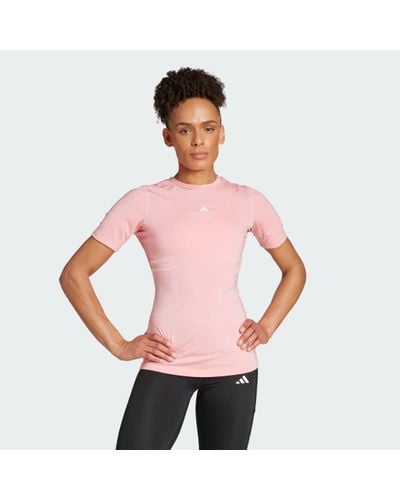 adidas Techfit Training T-Shirt - Pink