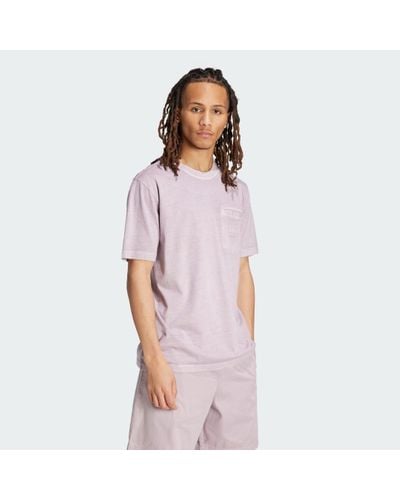 adidas Trefoil Essentials + Dye Pocket T-shirt - Purple