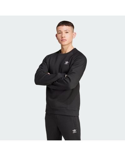 adidas Trefoil Essentials Crew Sweatshirt - Black