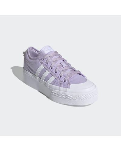 adidas Denim Nizza Platform Shoes in 