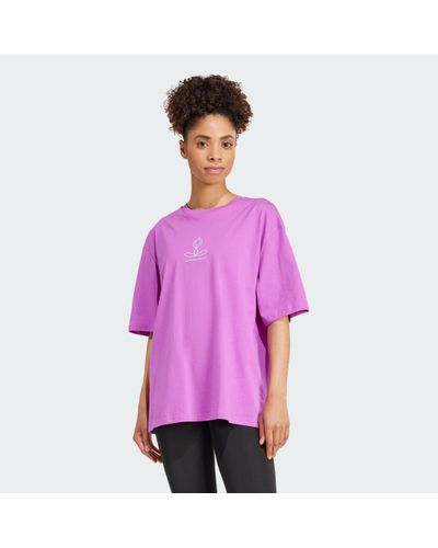 adidas Yoga Stay Balanced Graphic T-Shirt - Purple