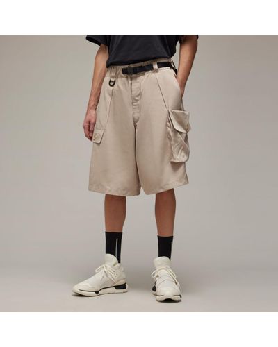 adidas Y-3 Nylon Twill Shorts - Natural
