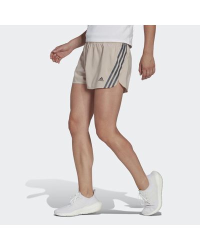 adidas Run Icons 3-Stripes Running Shorts - Grey