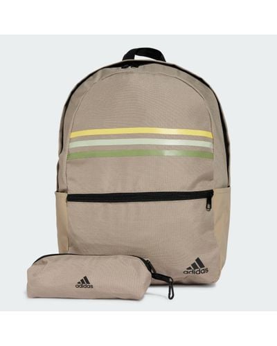 adidas Classic Horizontal 3-Stripes Backpack - Natural