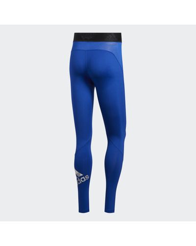 adidas Synthetisch Alphaskin 2.0 Sport Lange Legging in het Blauw voor  heren - Lyst