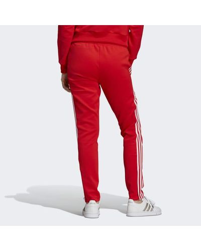 adidas Synthetic V-day Sst Track Pants in Red - Lyst