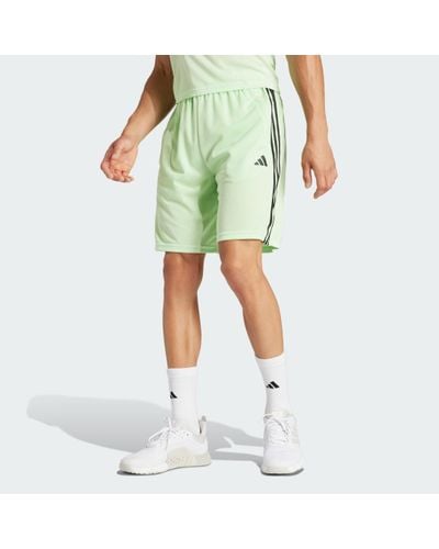 adidas Originals Train Essentials Piqué 3-Stripes Training Shorts - Green