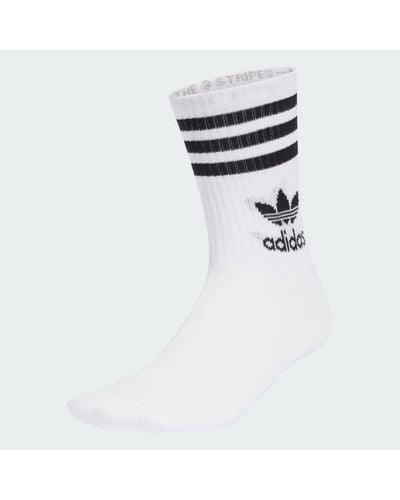 adidas 3-Stripes Crew Socks 6 Pairs - White