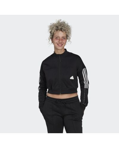 adidas Cropped Track Top - Black