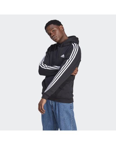 adidas Essentials Fleece 3-stripes Hoodie - Zwart