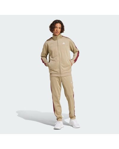 adidas Sportswear Small Logo Tricot Colorblock Track Suit - Natural