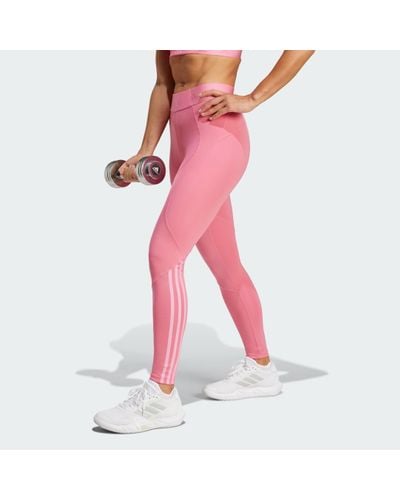 adidas Hyperglam Full-Length Leggings - Pink