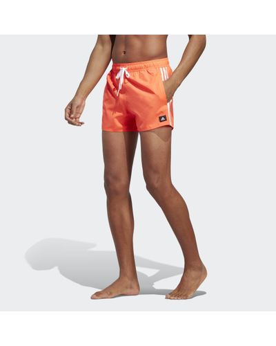 adidas 3-Stripes Clx Very-Short-Length Swim Shorts - Red