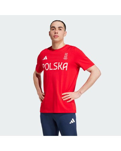 adidas Poland Essentials T-Shirt - Red