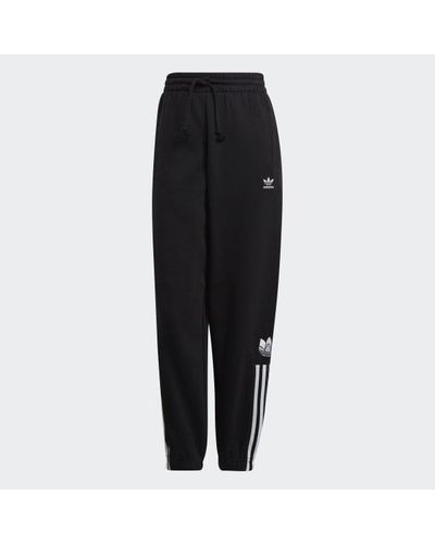 adidas Loungewear Adicolor 3d Trefoil Fleece Joggers in Black - Lyst