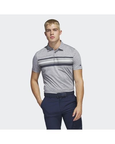 adidas Chest-Graphic Golf Polo Shirt - Blue