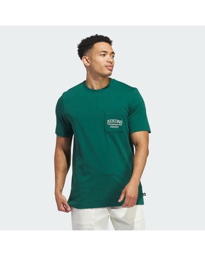 adidas Groundskeeper Graphic Pocket T-Shirt - Green