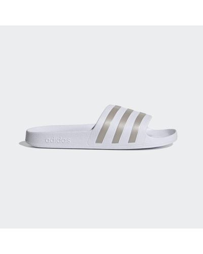 adidas Adilette Aqua Slides - White