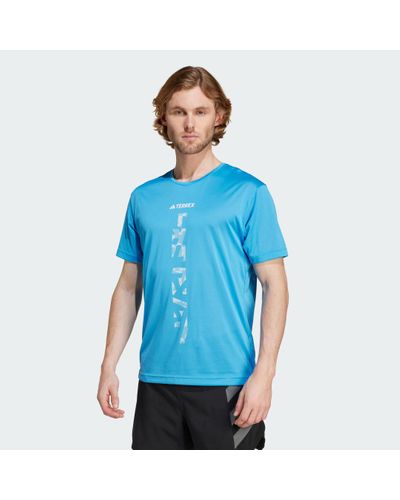 adidas Terrex Agravic Trail Running T-Shirt - Blue